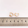 Сережки Xuping з медичного золота, білі фіаніти, позолота 18К, 25088, фото 3