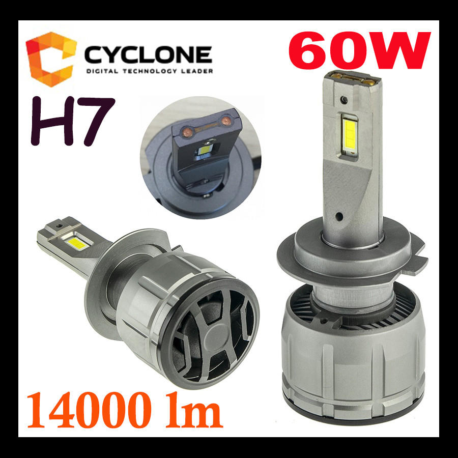 Потужні світлодіодні Led-лампи h7 60 W 14000 lm Cyclone type 38