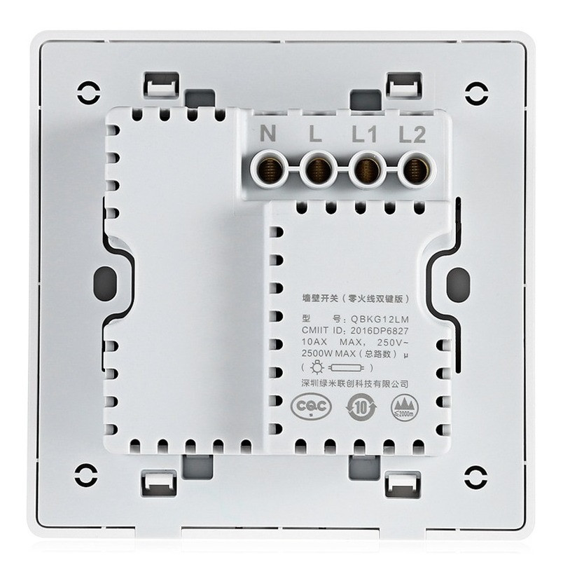 Умный выключатель Xiaomi Aqara Smart Light Switch Line-Neutral ZigBee Version Double Button (QBKG12L) - фото 4 - id-p1431752078