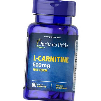 Л-карнітин Puritan's Pride L-Carnitine 500 mg 60 таб Жироспалювач хіт продажів, фото 2