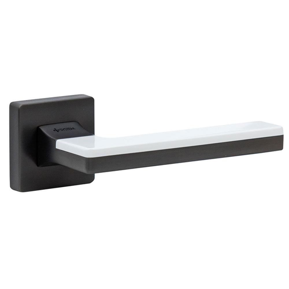 Дверная Ручка System LARISSA Черный Матовый Никель/Белый Глянцевый ...