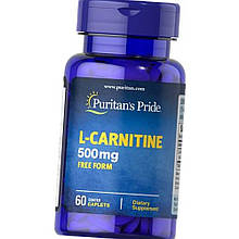 Л-карнітин Puritan's Pride L-Carnitine 500 mg 60 таб Капсули для зниження ваги та схуднення для жінок та чоловіків