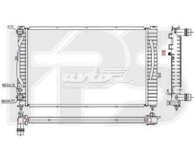 Радіатор охолодження Ауді Audi A4(94-01)B5, фото 1