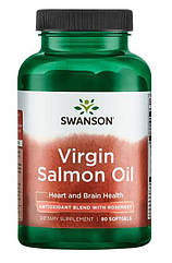 Swanson Virgin Salmon Oil 1.05 g, Лососева олія першого пресування (90 капс.)