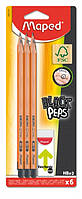 Олівець графітовий Maped Black Peps HB блістер 6шт (MP.850017FC)