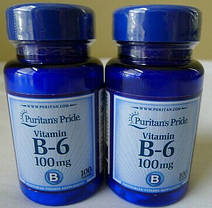 Вітамін Б6 Puritan's Pride Vitamin B-6 100 mg 100 табл, фото 6