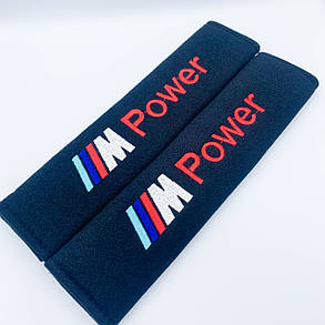М'які накладки на ремені безпеки чохол BMW M-Power, фото 4