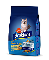 Сухой корм для кошек Brekkies Cat Delice Fish 3 кг с рыбой, хрустящие крокеты с тунцом и лососем