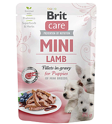Вологий корм Brit Care Mini Dog (Бріт Кеа для цуценят зі смаком ягняти) 85г.