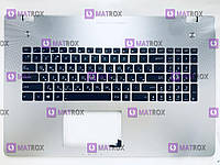 Оригинальная клавиатура для ноутбука Asus N76, N76vz, N76VB, N76VJ, N76Vm передняя панель, silver ru подсветка