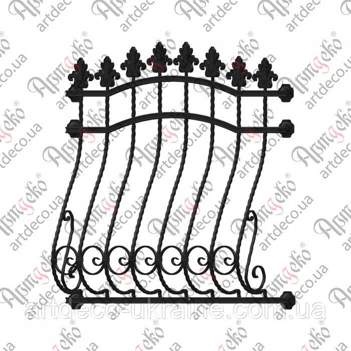 Кована решітка 935х1075 КОМПЛЕКТ ЕЛЕМЕНТІВ, фото 1