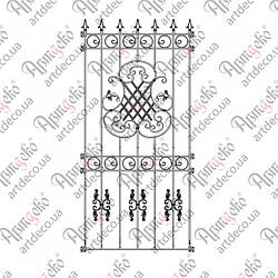 Кована решітка 980х2140 КОМПЛЕКТ ЕЛЕМЕНТІВ