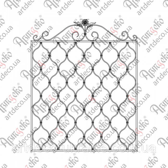 Кована решітка 984х1024 КОМПЛЕКТ ЕЛЕМЕНТІВ, фото 1