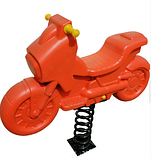 Гойдалка Мотоцикл Dali No322 жовтогарячий на пружині для дітей, фото 2