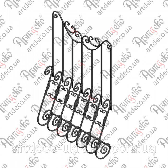 Кована решітка 960х1400 КОМПЛЕКТ ЕЛЕМЕНТІВ, фото 1