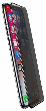 Захисне скло для iPhone 11 Pro Max/XS Max 2.5 D Privacy Matte Антишпигун black тех. упак., фото 1