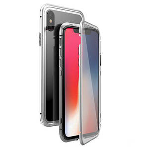 Чохол накладка xCase для iPhone XS Max Double-sided Magnetic Case transparent білий