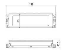Блок живлення 96W, L199mm, W35mm, H63mm