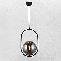 Черный подвесной светильник с черным плафоном 20 см. ( 916-40-1 BK+BK)