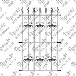 Ковані грати на вікна 850х1500 КОМПЛЕКТ ЕЛЕМЕНТІВ