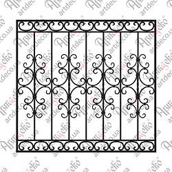 Кована решітка на вікно 1245х1180 КОМПЛЕКТ ЕЛЕМЕНТІВ