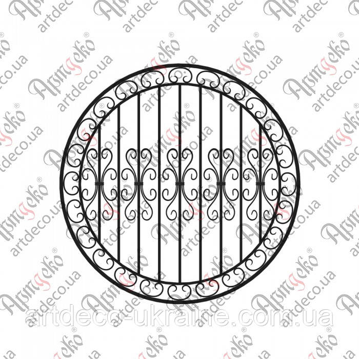 Кована решітка d-1200 КОМПЛЕКТ ЕЛЕМЕНТІВ, фото 1
