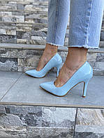Туфлі жіночі S.S OD-50-2 блакитні (весна-осінь, еко-лак) (4457) 37р.40р. 37