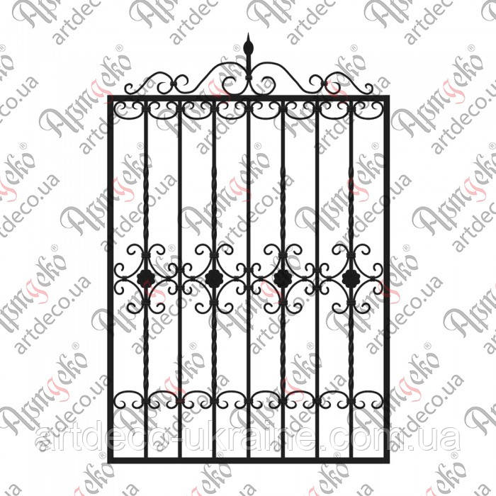 Ковані грати на вікна 920х1410(1200) КОМПЛЕКТ ЕЛЕМЕНТІВ, фото 1