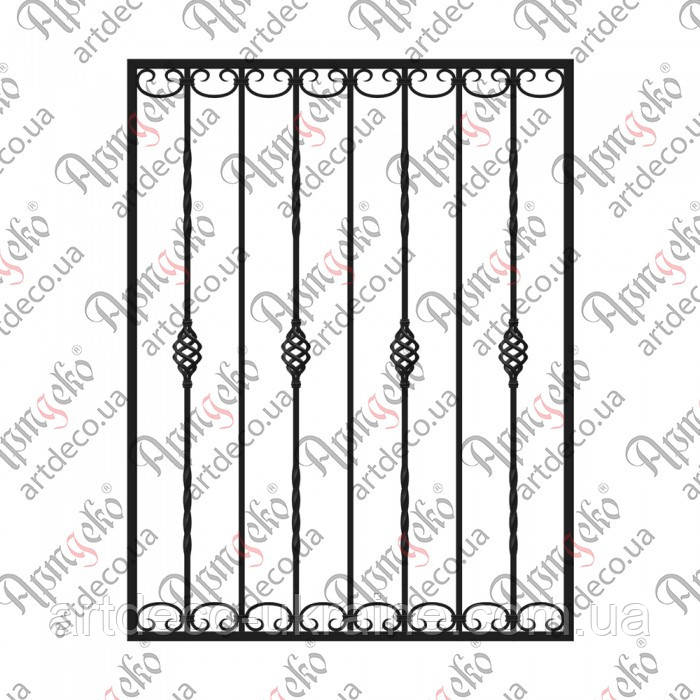 Кована решітка 920х1200 КОМПЛЕКТ ЕЛЕМЕНТІВ, фото 1