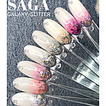 Гель Galaxy Glitter от Saga Professional 02, 8 мл, фото 6