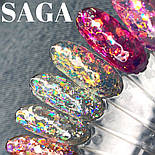 Гель Galaxy Glitter от Saga Professional 02, 8 мл, фото 5