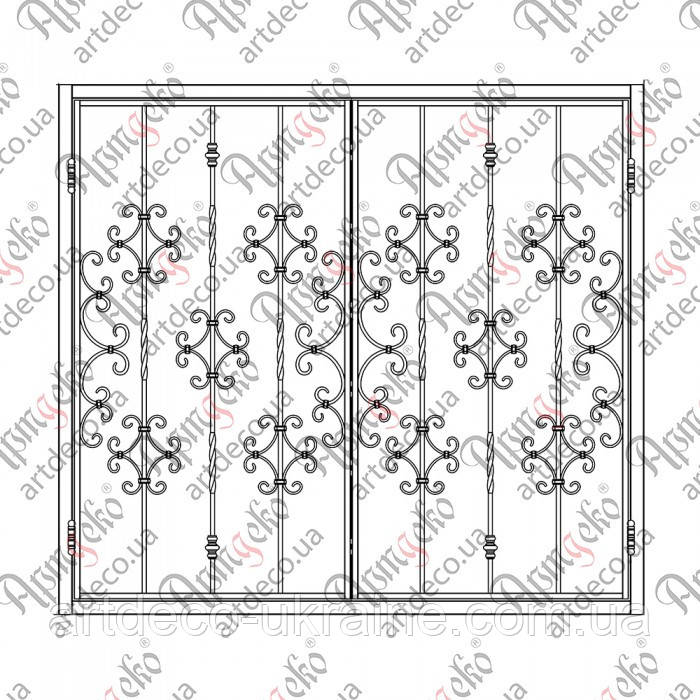 Решітки на вікна 1690х1530 КОМПЛЕКТ ЕЛЕМЕНТІВ, фото 1