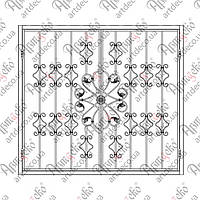 Кованая решетка.(КР-25) КОМПЛЕКТ ЭЛЕМЕНТОВ 1690х1530