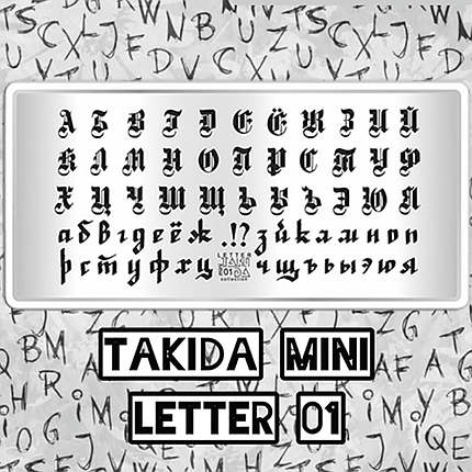 Пластина (диск) для стемпінгу Такі, Letter 01, фото 1