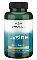 Swanson L-Lysine 500 mg Free-Form, Лізин (100 капсул.)