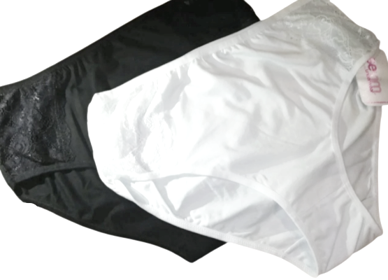 Набір жіночих трусиків SEVIM Туреччина 2XL, 3XL великі розміри білий, чорний, бавовна, мереживо