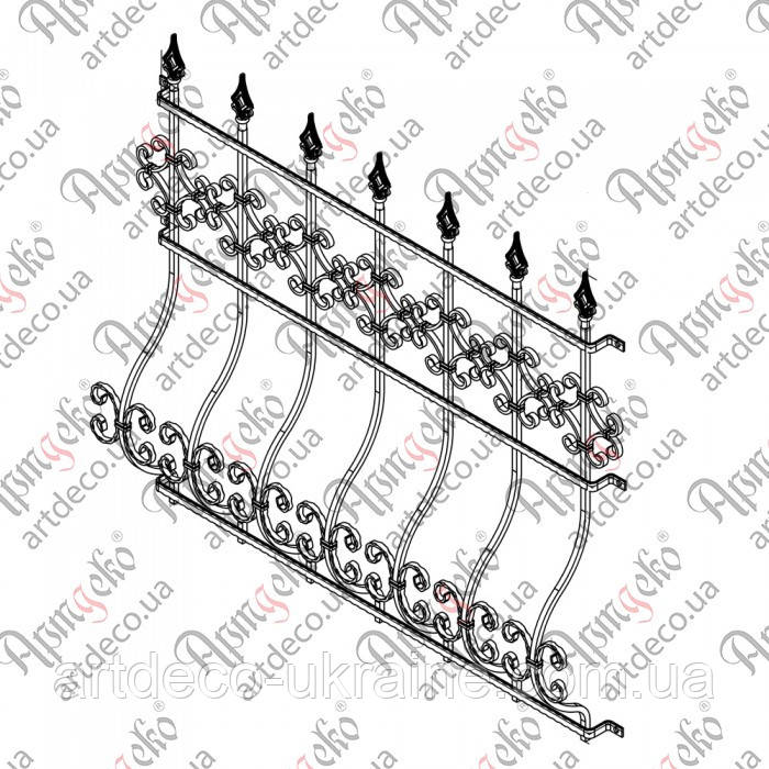 Решітки на вікна 1130х1070 КОМПЛЕКТ ЕЛЕМЕНТІВ, фото 1