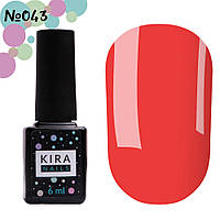 Гель-лак Kira Nails №043 (приглушенно-малиновый, эмаль), 6 мл