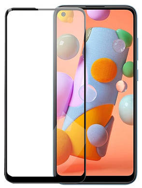 Захисне скло 5D Premium для Samsung A11 / M11 Black, фото 1