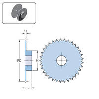 Звездочка Зірочка 06B-1, Z=15 CT SATI