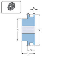 Звездочка Зірочка 08B-2, Z=17 CT SATI