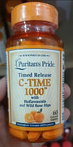 Вітамін С Puritan's Pride C-TIME 1000 Time Release 60 таб, фото 5