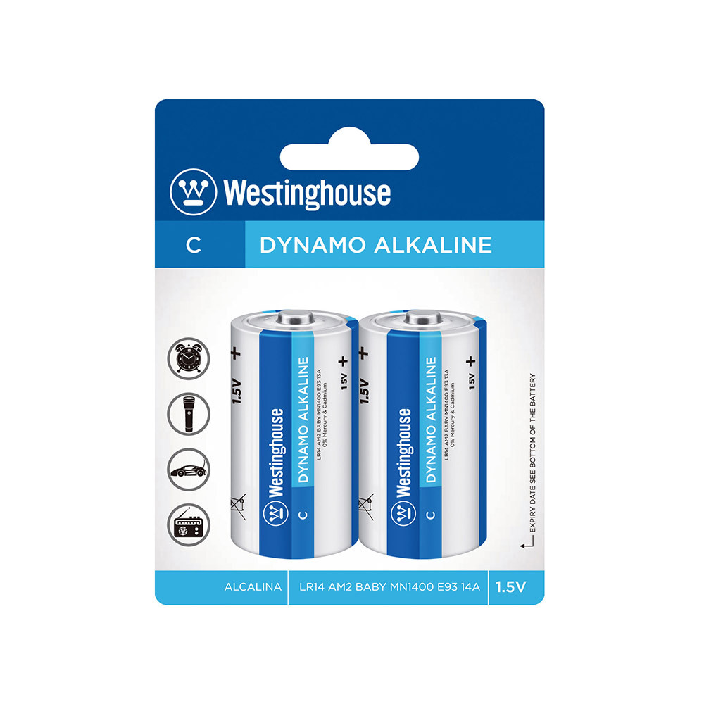 Лужна батарейка Westinghouse Dynamo Alkaline D/LR20 2шт/уп blister