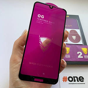 Захисне скло для Huawei Y5 2019 5D OG на весь екран скло на телефон хуавей у5 2019 чорне