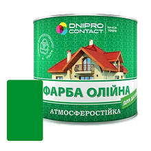Фарба олійна для покрівлі Dnipro-Contact (МА-15) Зелений глянець 2,5 л
