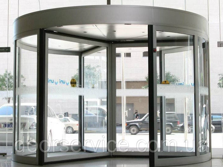 Автоматичні карусельні двері КББ на три стулки, d = 300 мм, фото 1