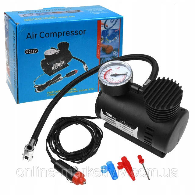 Автомобільний компресор 12V/300PSI / Насос автомобільний для підкачування шин, фото 1