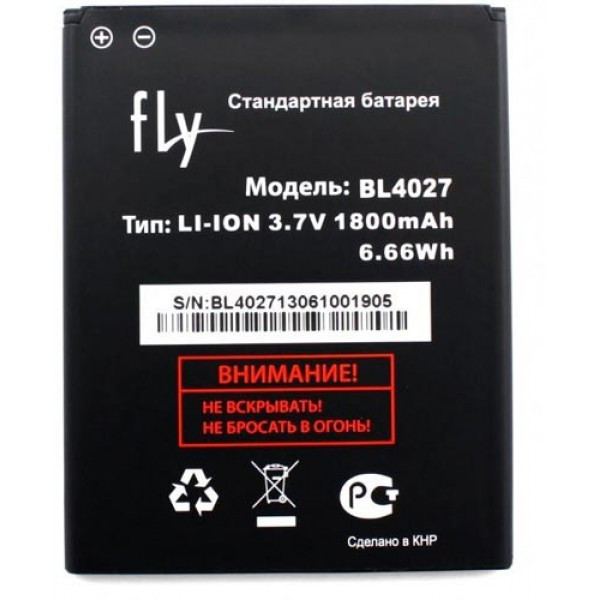 Акумулятор Fly BL4027 ❑ Fly IQ4410 Quad Phoenix