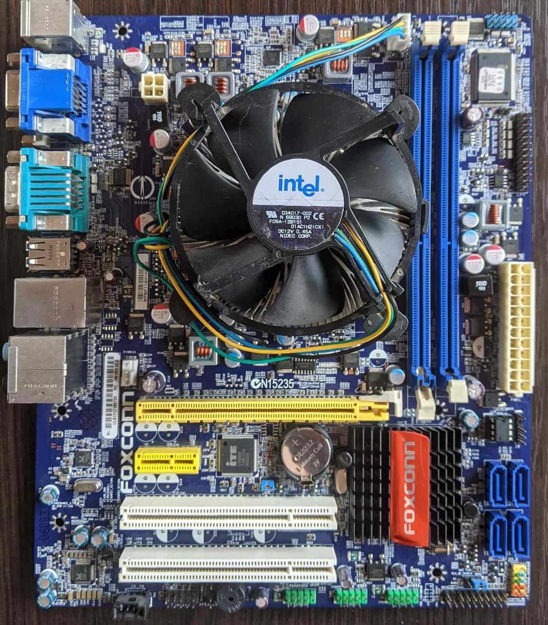 ПОТУЖНИЙ 4-ьох ЯДЕРНИЙ КОМПЛЕКТ: ПРОЦЕСОР s1155 INTEL CORE I5-2400 ( 4 ЯДРА по 3,1-3,4 GHZ) + Плата FOXCONN H61MX