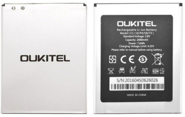 Акумулятор Oukitel C3 → Braves A503 Joy select S-TELL M510